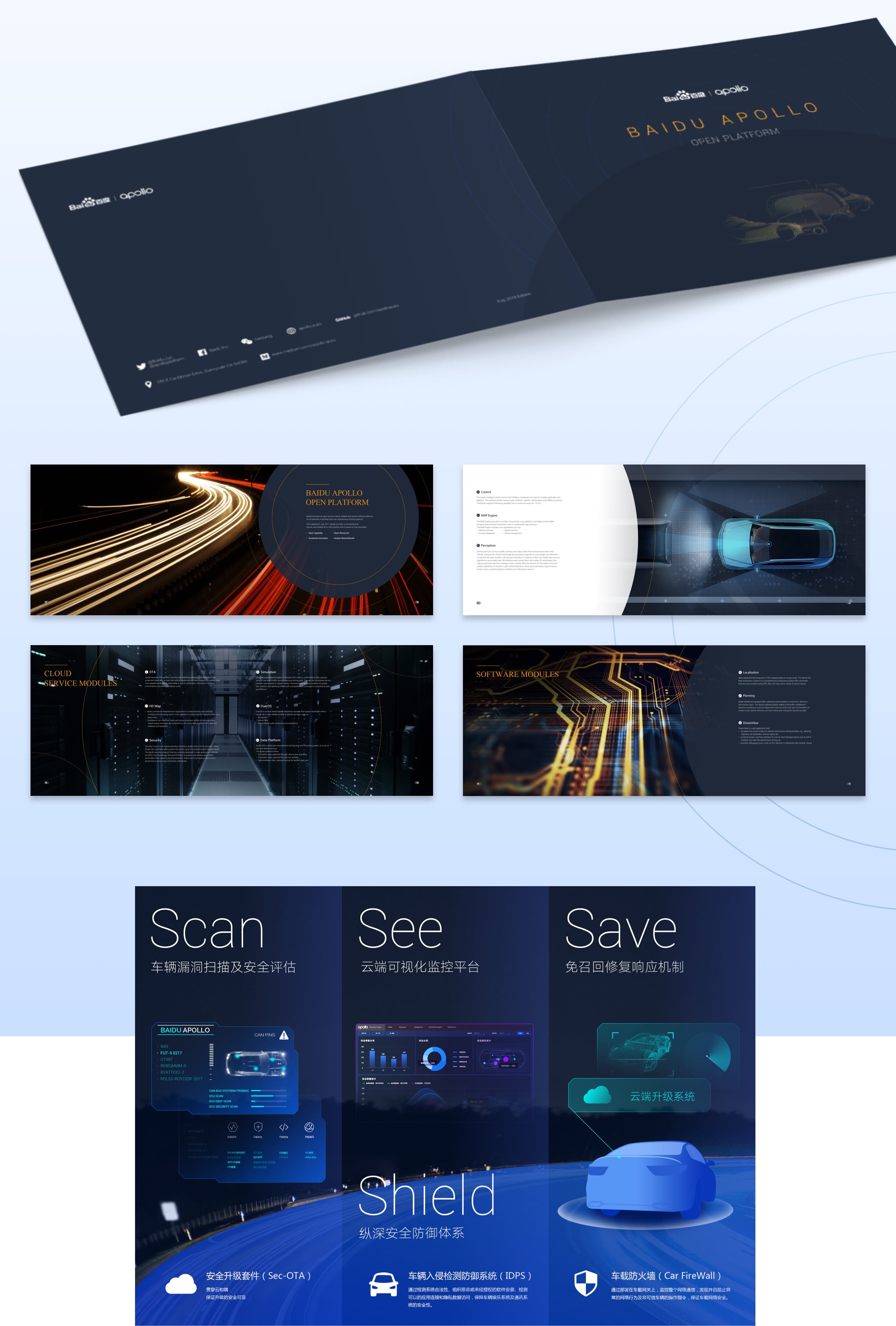 图易设计-百度Apollo-UI设计-TUYI为Apollo提供线上设计服务外,还对线下物料提供设计支持